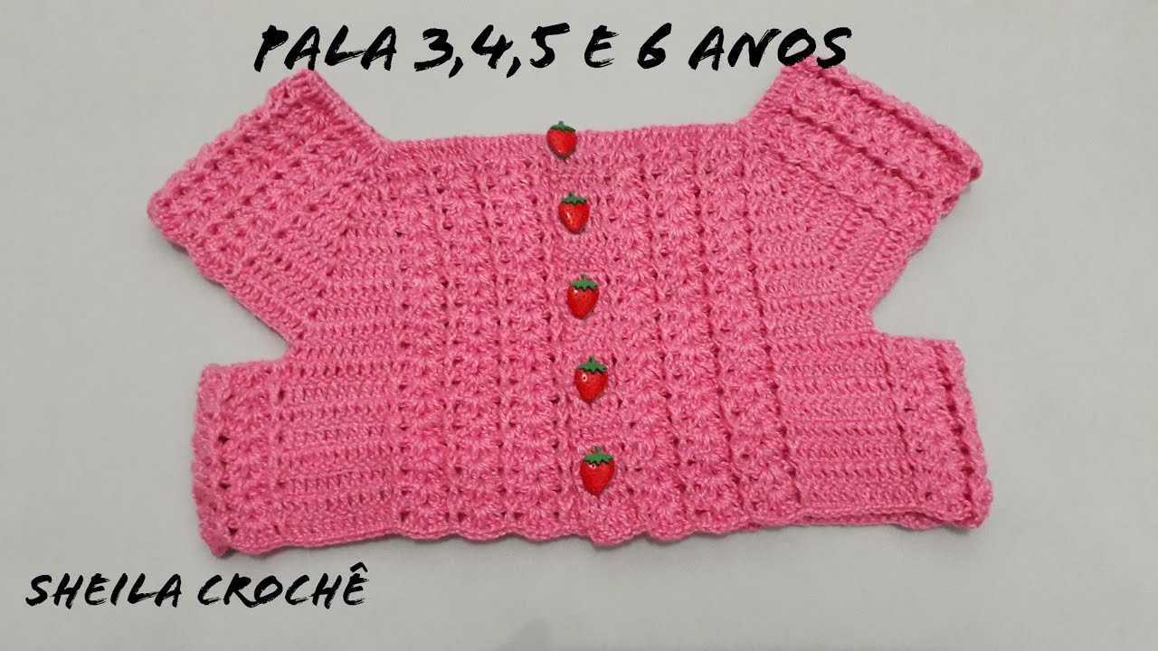 PALA CROCHÊ PRA 3,4,5,6 ANOS.