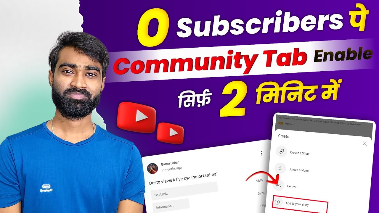 0 Subscriber community tab | Community tab enable kaise kare | Community tab kab milta hai