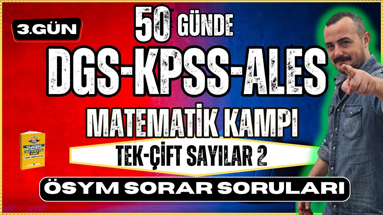 ÖSYM SORAR SORULARI | KPSS-DGS-ALES Matematik Konu Anlatımı | 50 Günde KPSS-DGS-ALES Matematik Kampı