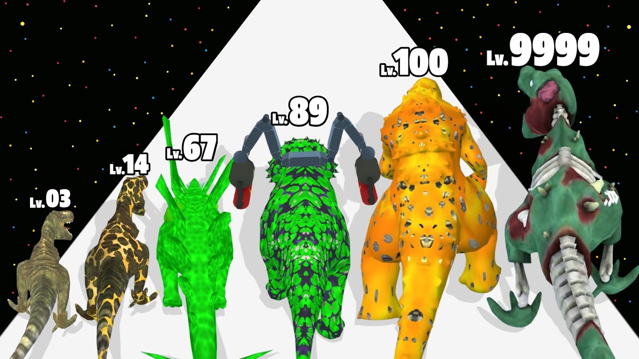 Dino Evolution Run 3D - Level Up Dino Max Level Gameplay