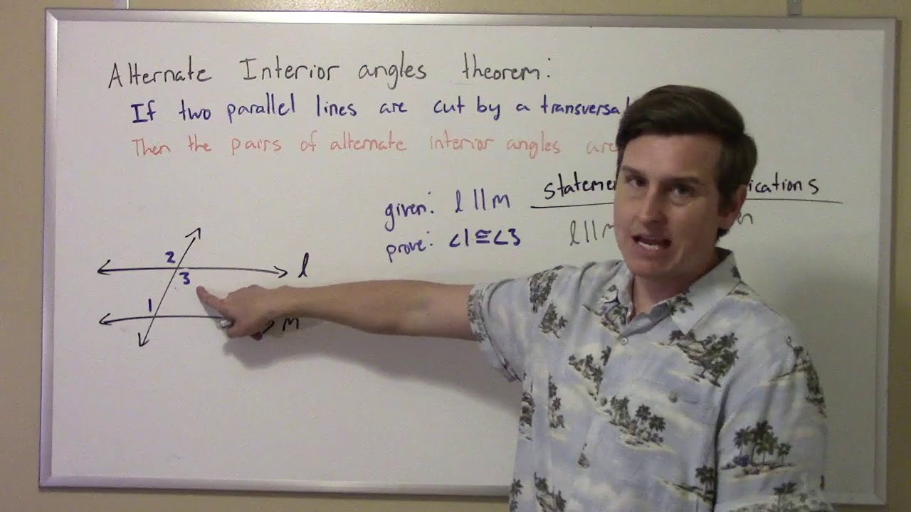 Proof of Alternate Interior Angles Theorem