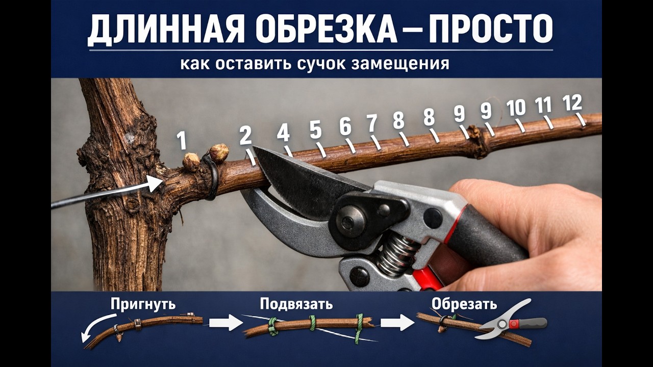 Лайфхаки для дачника: как заставить виноград плодоносить в стеснённых условиях.