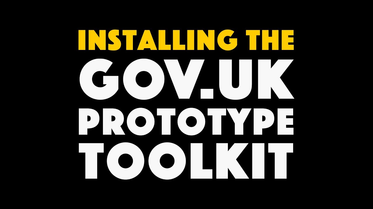 GOV.UK Prototype Toolkit - Installation & first run of the standard toolkit