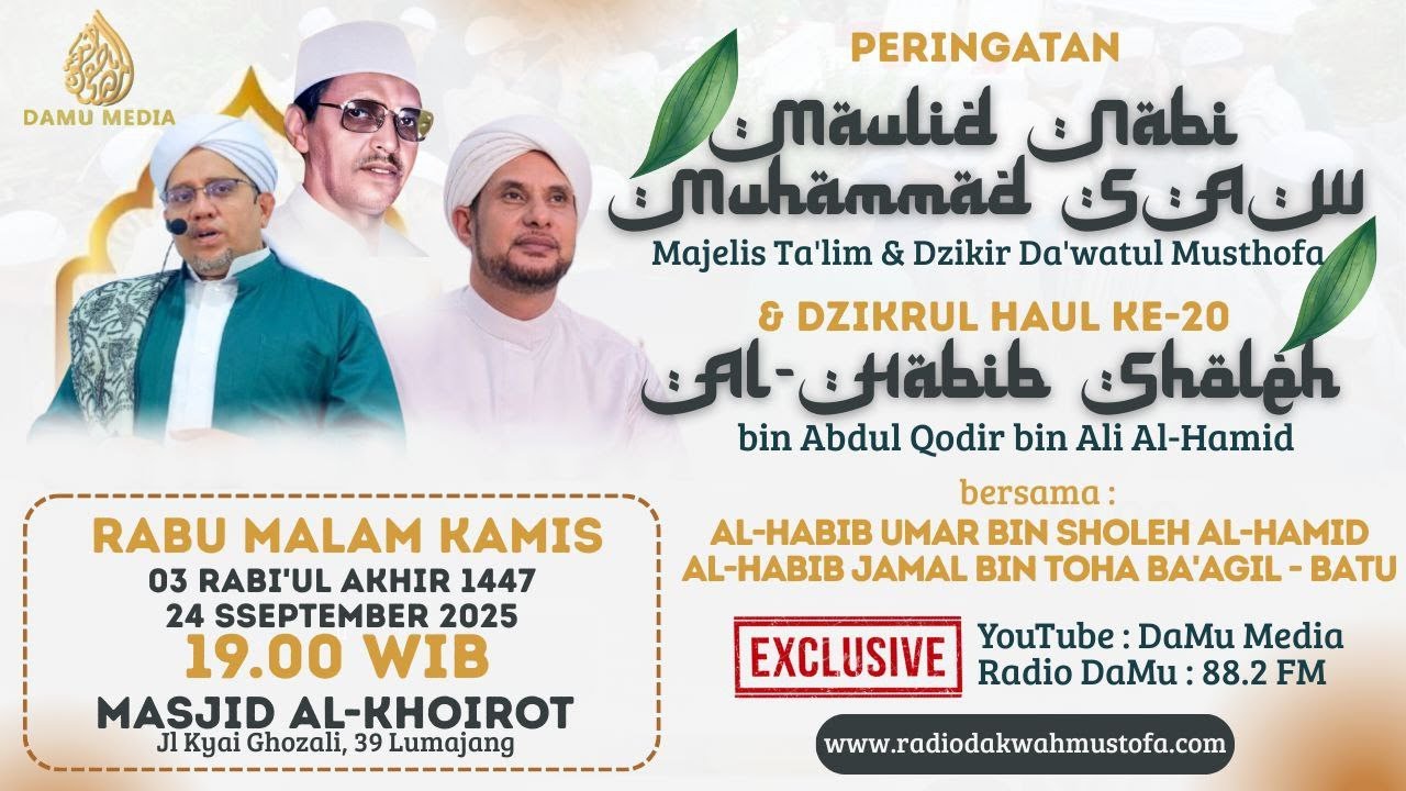 🔴 LIVE PUNCAK ACARA • Maulid Nabi Muhammad SAW & Haul Al-Habib Sholeh bin Abdul Qodir Al-Hamid