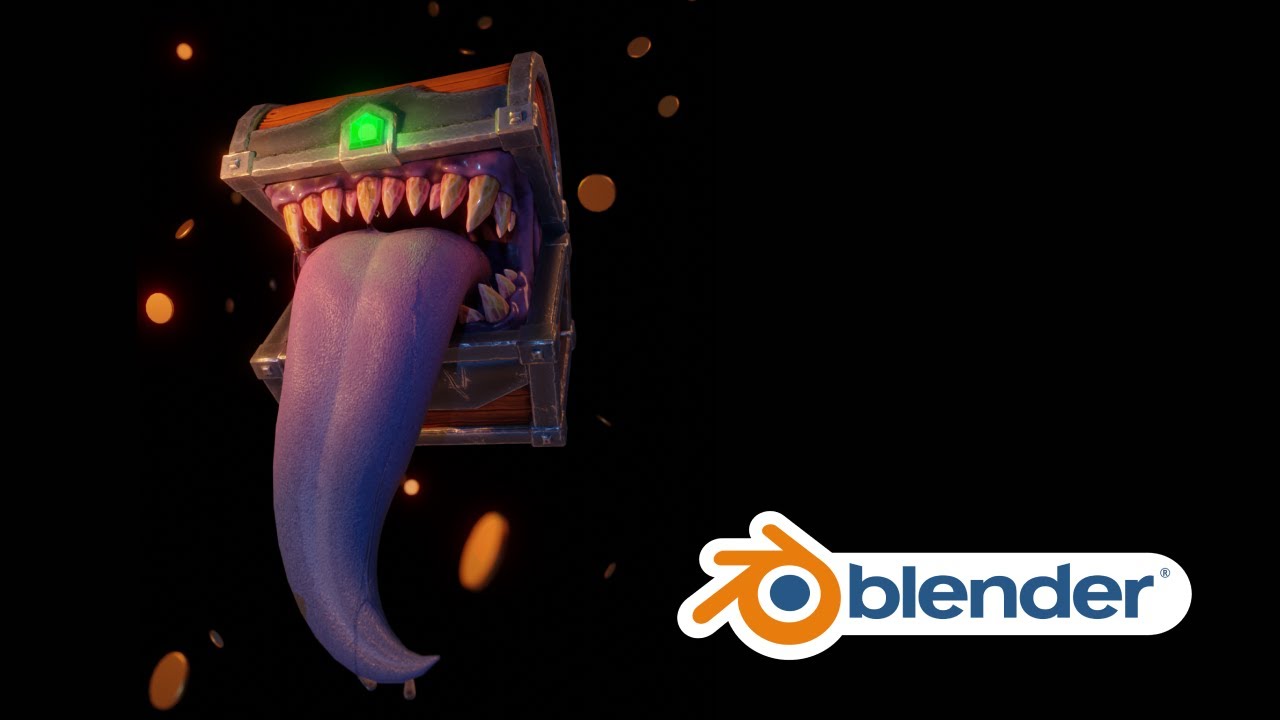 Game Art Mimic, SpeedArt in Blender.