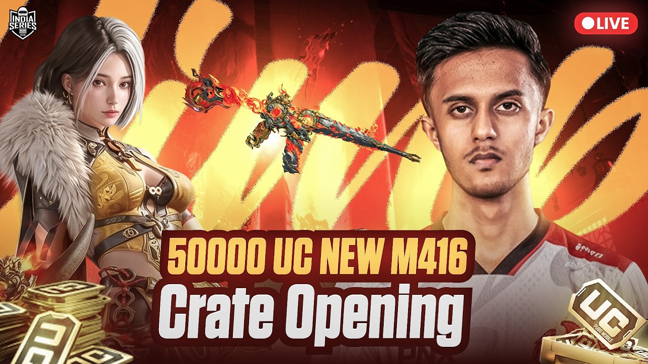 50000 UC NEW M416 CRATE OPENING | QUALIFIED FOR SEMIS | SIMP is Live🍊