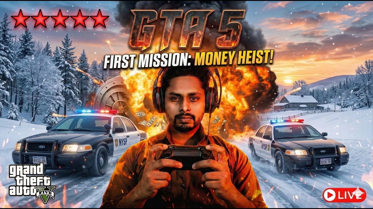 #gta5  Mission1 Bank Robbery in #GTA5 techno gamerz