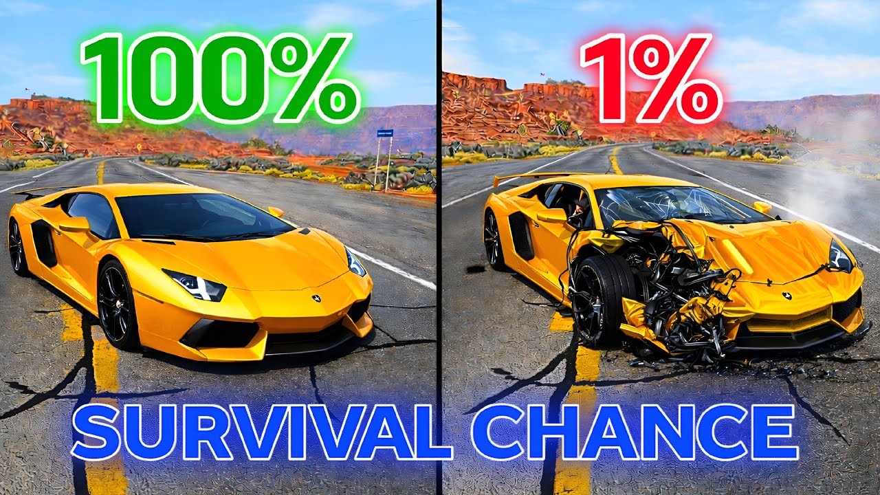 Best of Realistic Survival Chance Crashes 🚓BeamNG drive #70
