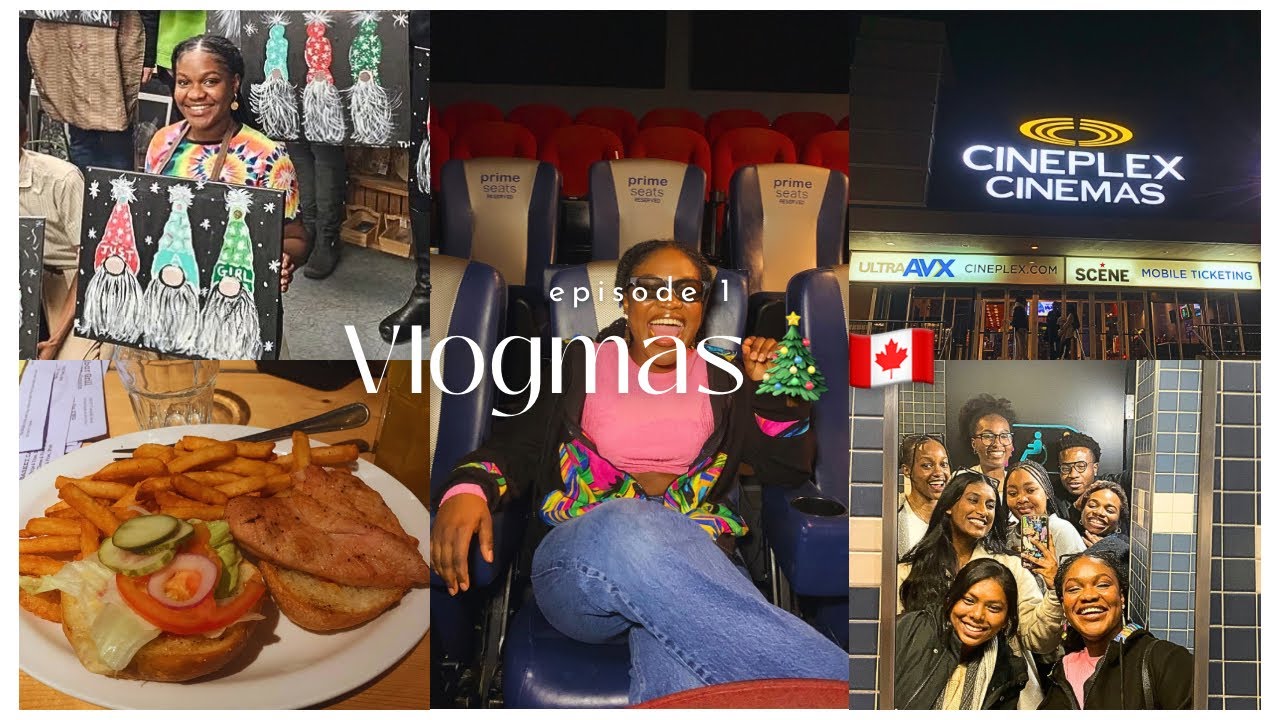Vlogmas🎄~ nights out, dinner dates, painting class, movie nights- a fun weekend in British Columbia