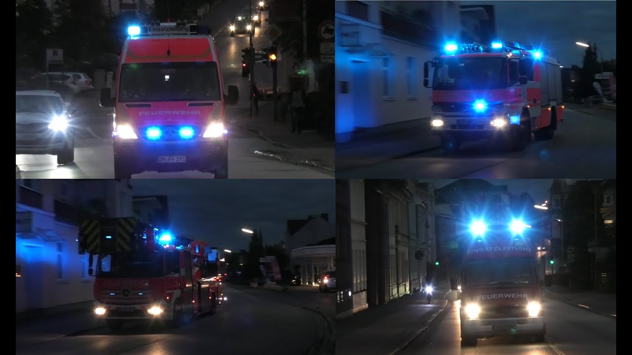 [Brennende KFZ Werkstatt sorgt für Großeinsatz!] Einsatzfahrten FF Eutin  & ELW LZG A.D. Kreis OH