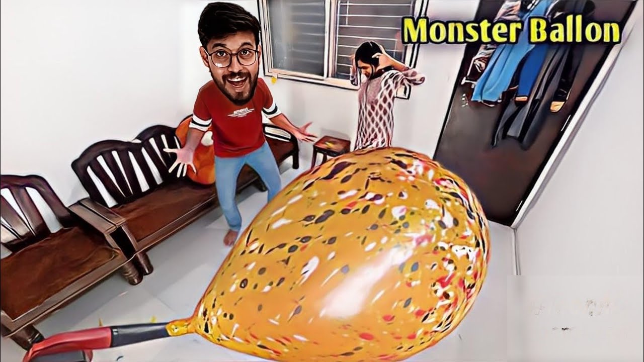 We Try Monster Balloon 🎈- Test Big Size Monster Balloon😱
