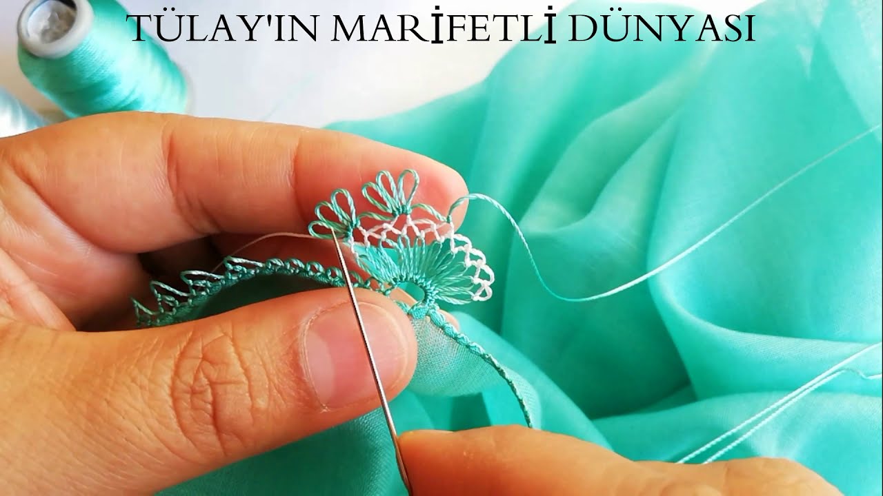 120-) Düz Yazmaya Yaptığım Muhteşem İğne Oyası Modeli Anlatımlı Yapılışı