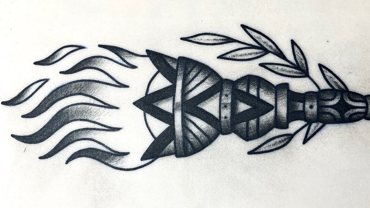 Shading a torch Tattooing101 Inner Circle