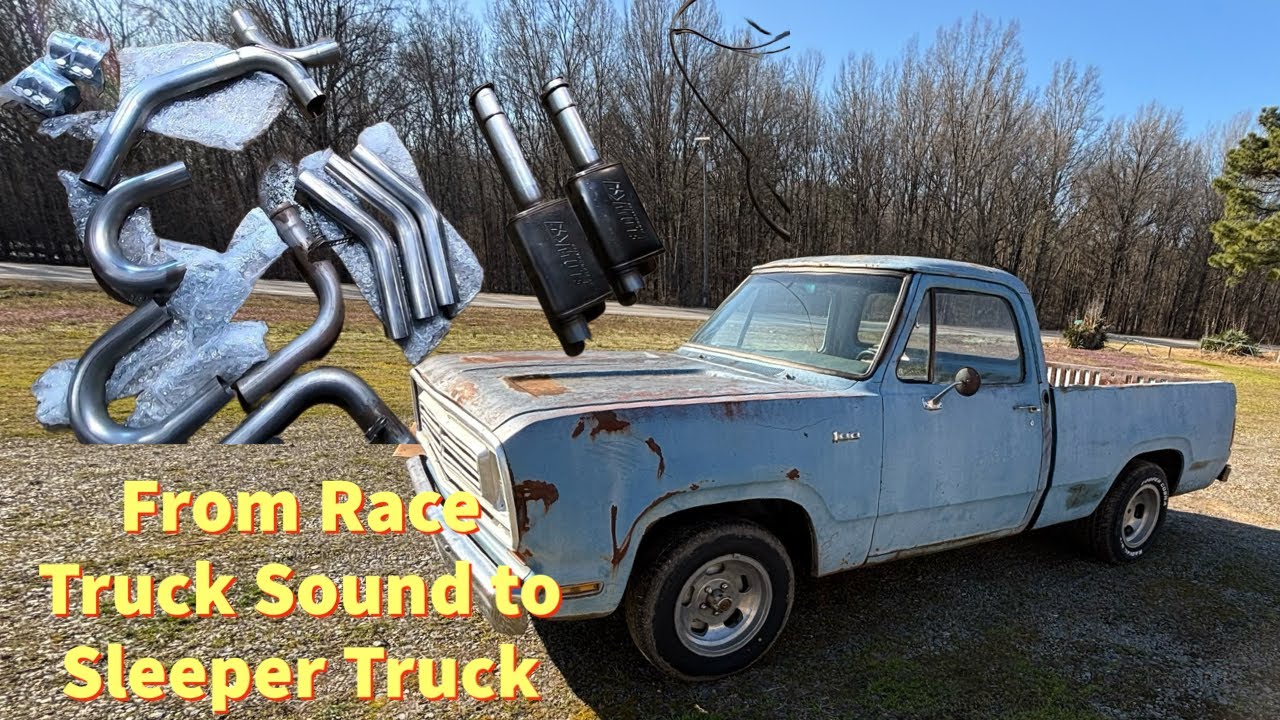 Mopar Sleeper Truck Exhaust Upgraded and Sound Test #mopar #d100 #dodge