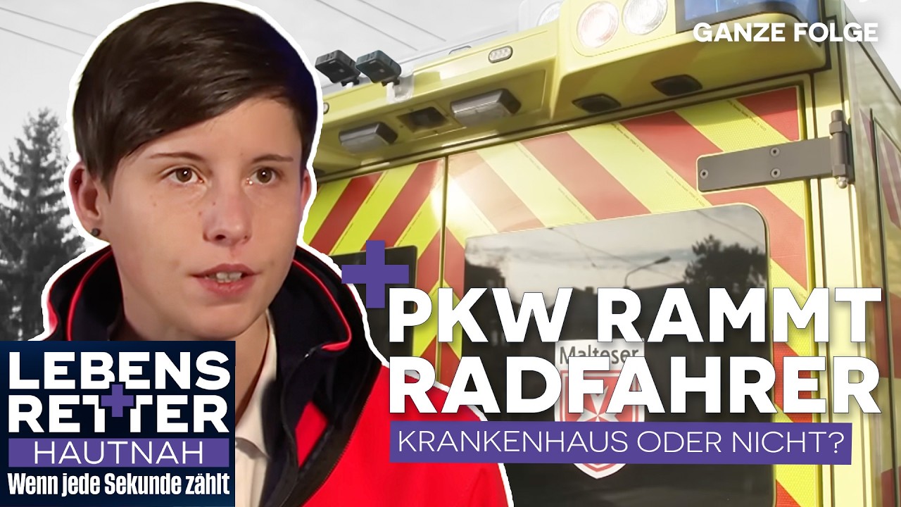 „Ich lag auf der Motorhaube“: Radfahrer ohne Helm – Polizei übernimmt | Lebensretter hautnah | SAT.1
