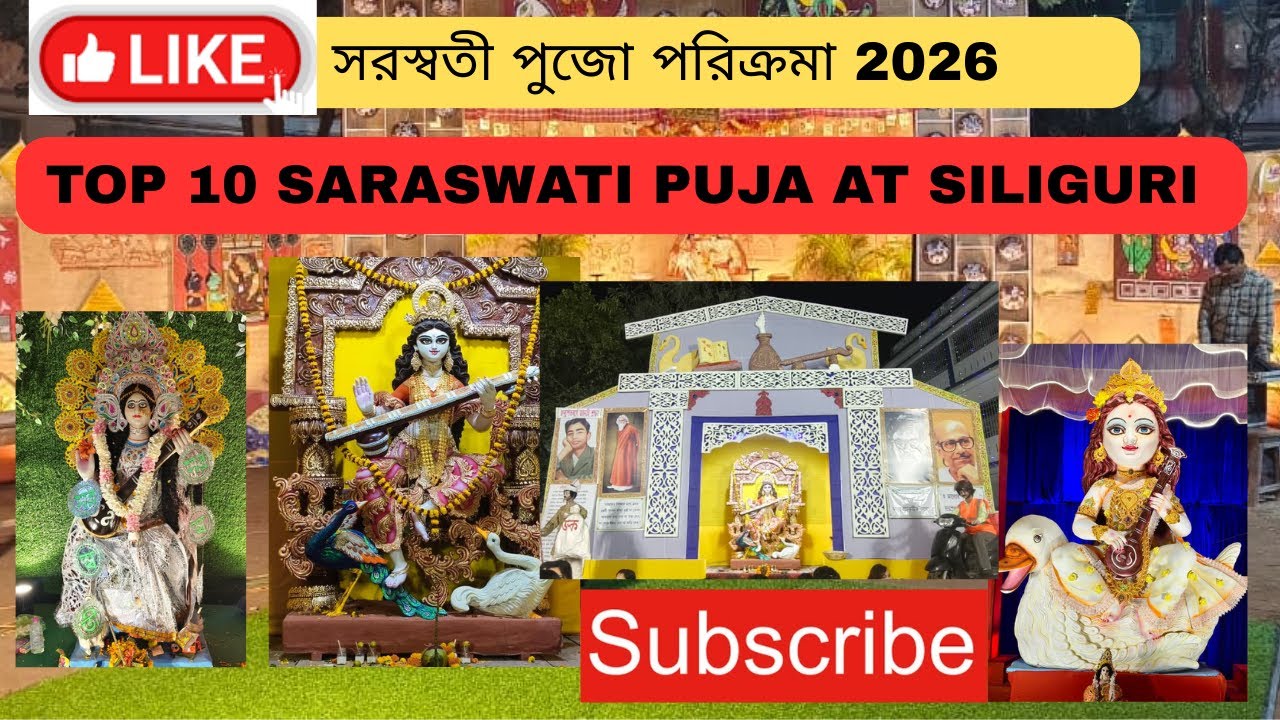 Saraswati Puja 2026 at Siliguri # শিলিগুড়ির সেরা দশটি সরস্বতী পুজো # Siliguri college