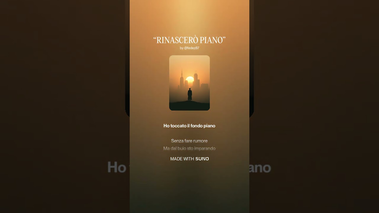 “RINASCERÒ PIANO”