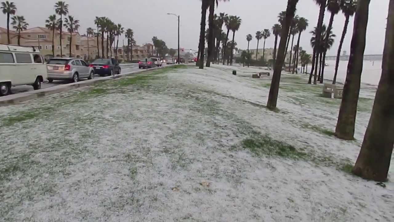 Snow in Huntington Beach