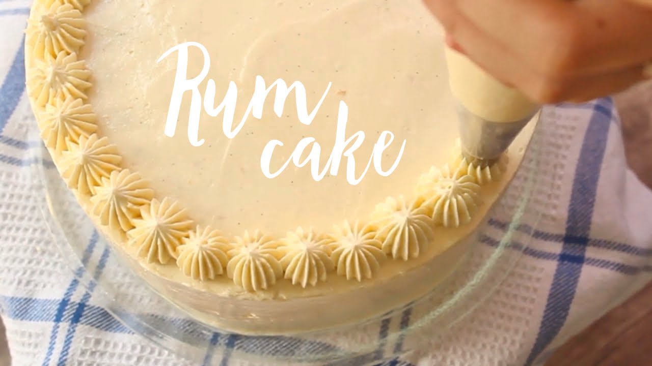 🥃 making my dad's birthday cake | rum cake | vanilla buttercream