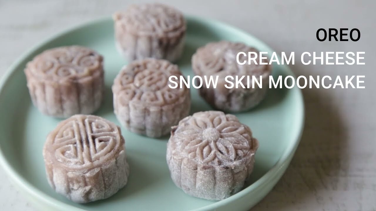No-Bake Oreo Cream Cheese Snow Skin Mooncakes