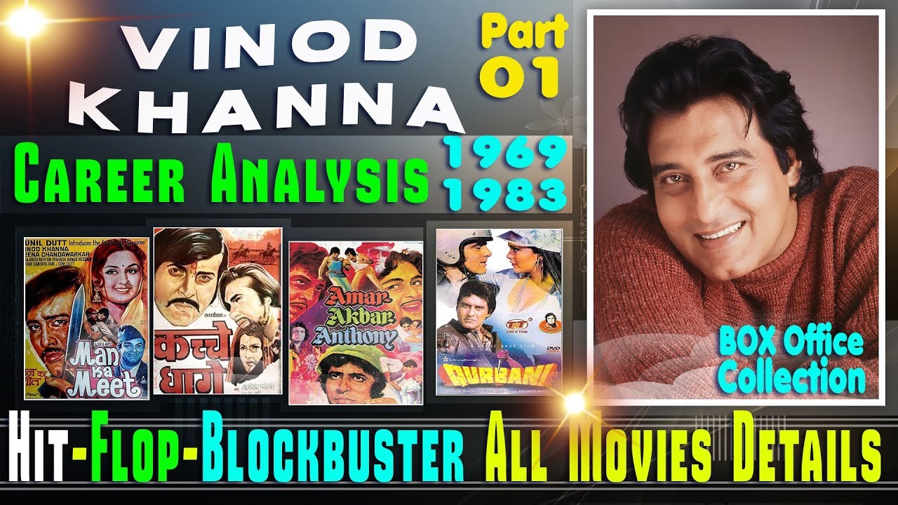 Vinod Khanna Box Office Collection Analysis Hit and Flop Blockbuster All Movies List.