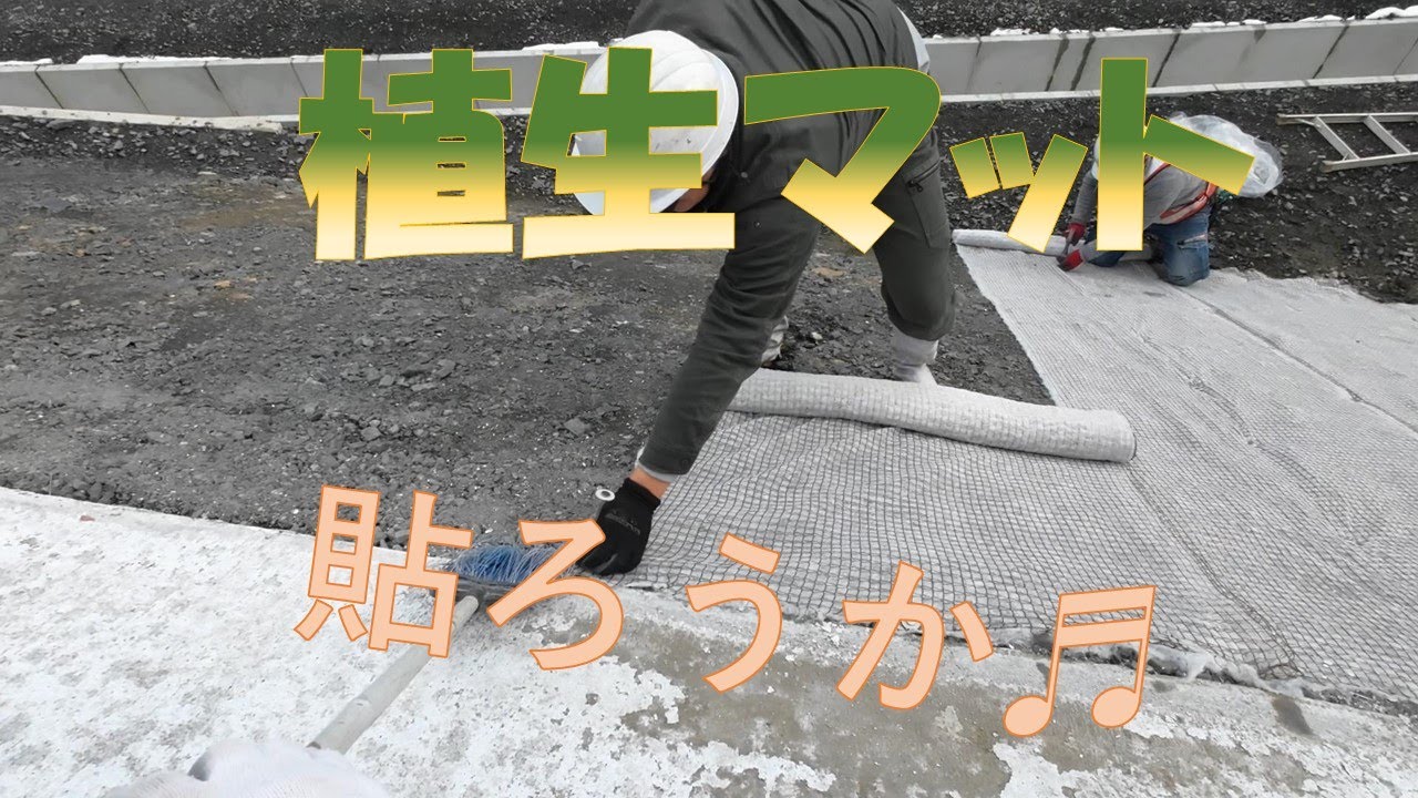 現場シリーズ のんびり植生マット貼り♬🛠