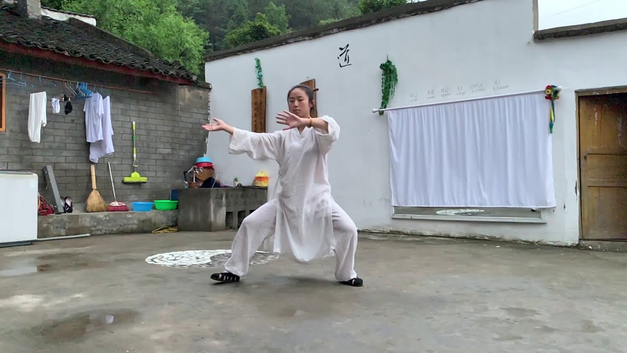 武當太極拳28式Wudang Zhang Sanfeng Taiji 28 @Wudang Taoist Wellness Academy by Master Gu Disciple fr Wuhan