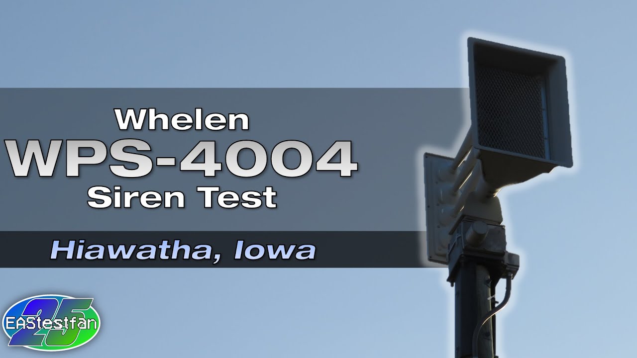 Whelen WPS-4004 Siren Test - Hiawatha, Iowa