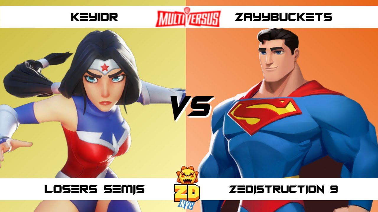 ZEDISTRUCTION 9 Losers Semis KEY1DR (Wonder Woman) vs Zayybuckets (Superman) MultiVersus Tournament