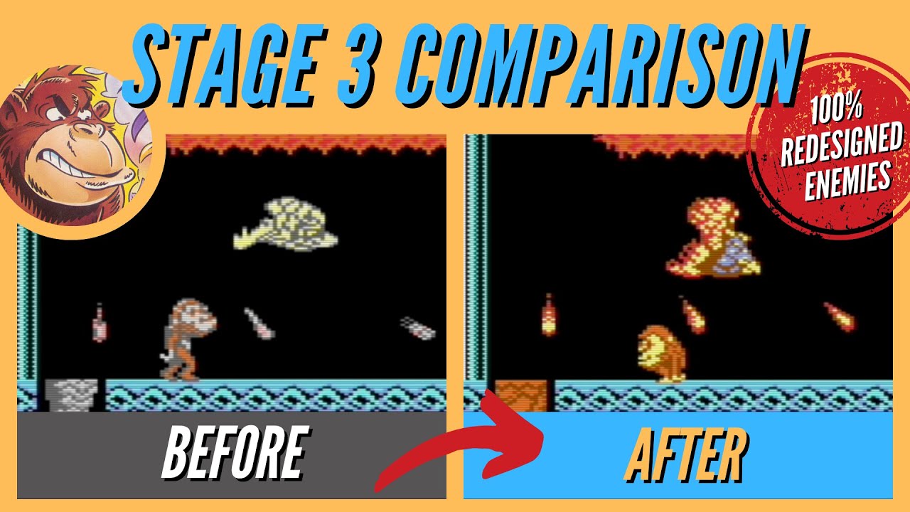 Toki C64 Remastered - Stage 3 Original VS Remastered