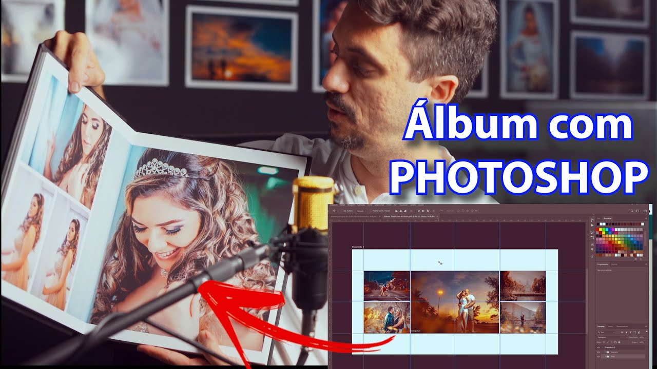 Como criar um álbum incrível de fotos no photoshop - Replique para vários álbuns de forma fácil
