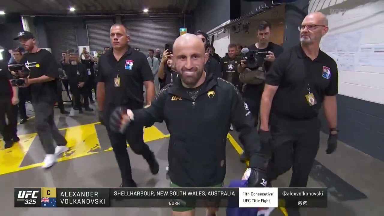 ufc 325 volkanovski walkout