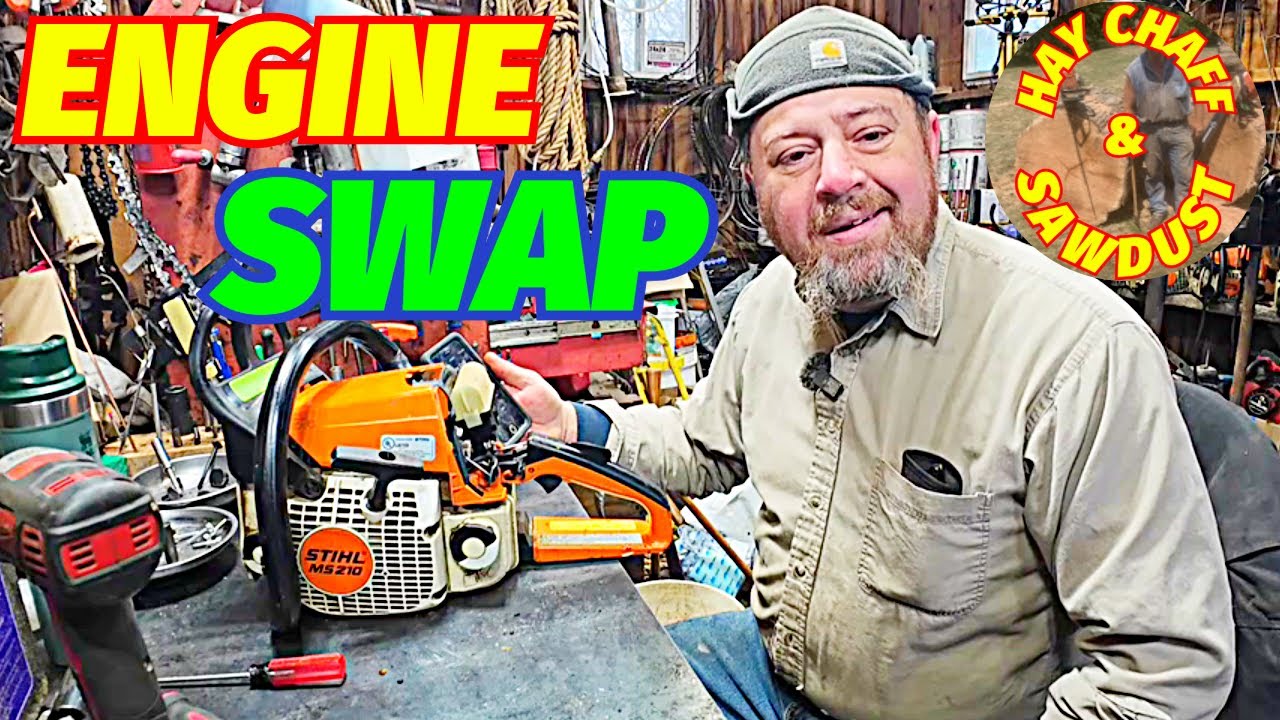 Chainsaw ENGINE SWAP- Start to Finish- Stihl 021,023,025 MS210, MS230, MS250