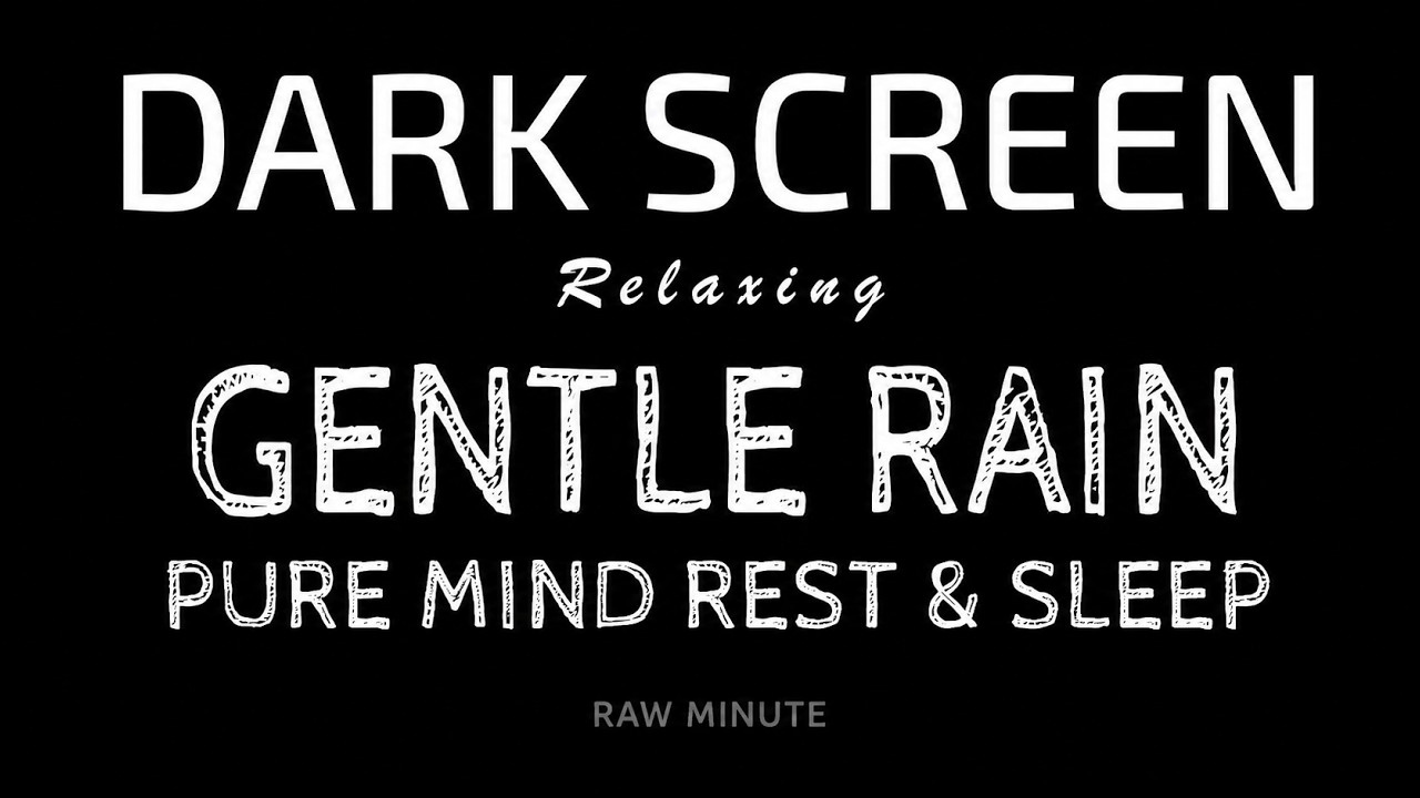 Deep Relaxing Sleep! Soft RAIN Sounds for Restful Sleep & Relaxation  Dark Screen ASMR