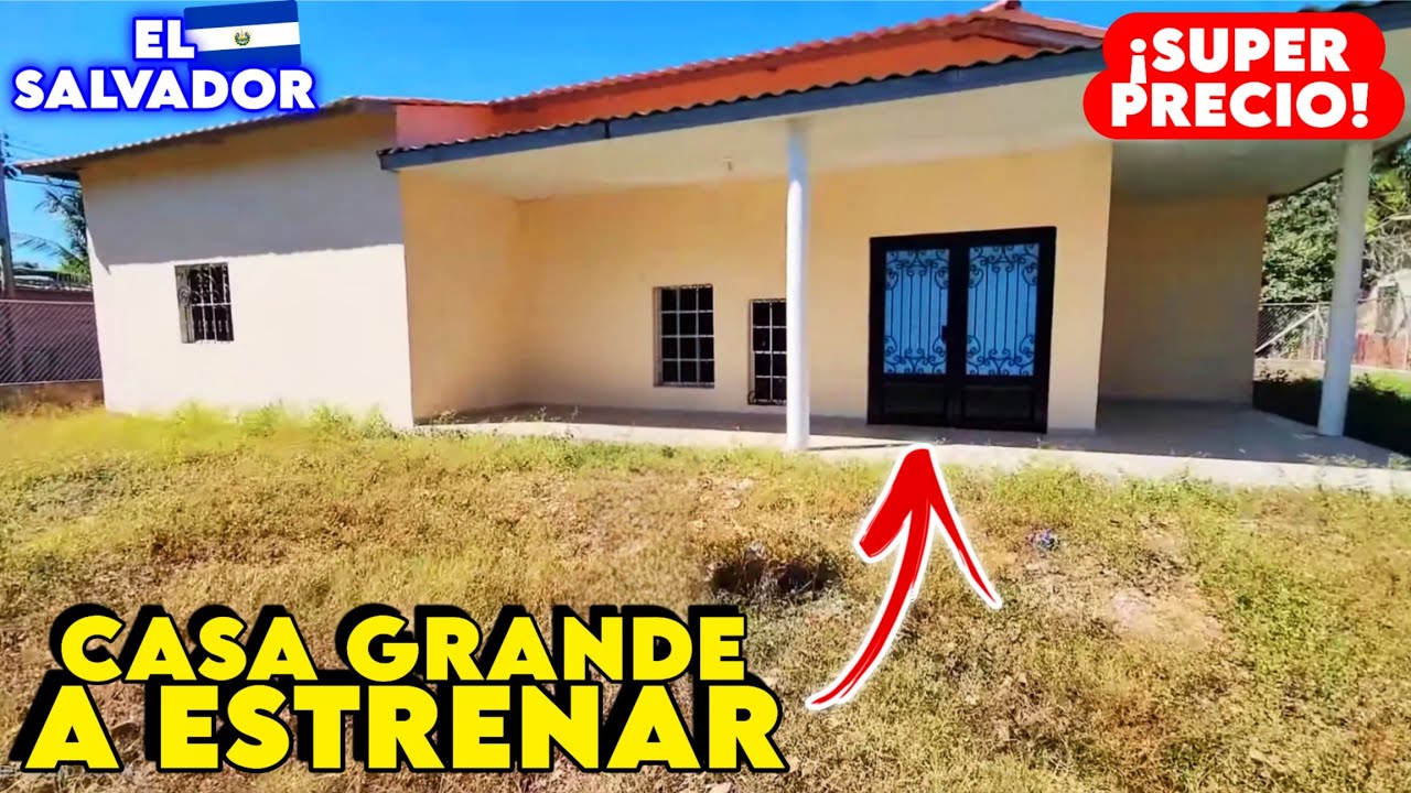 🚨 INCREIBLE CASA GRANDE COMPLETAMENTE NUEVA EN EL SALVADOR 🇸🇻 ¡ESTE ES EL COSTO! 🤑
