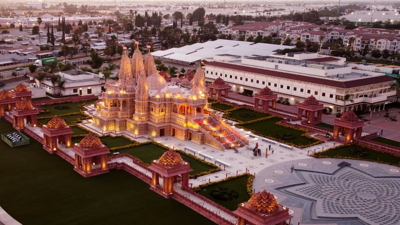 Hindu Temple Aerial Tour - California