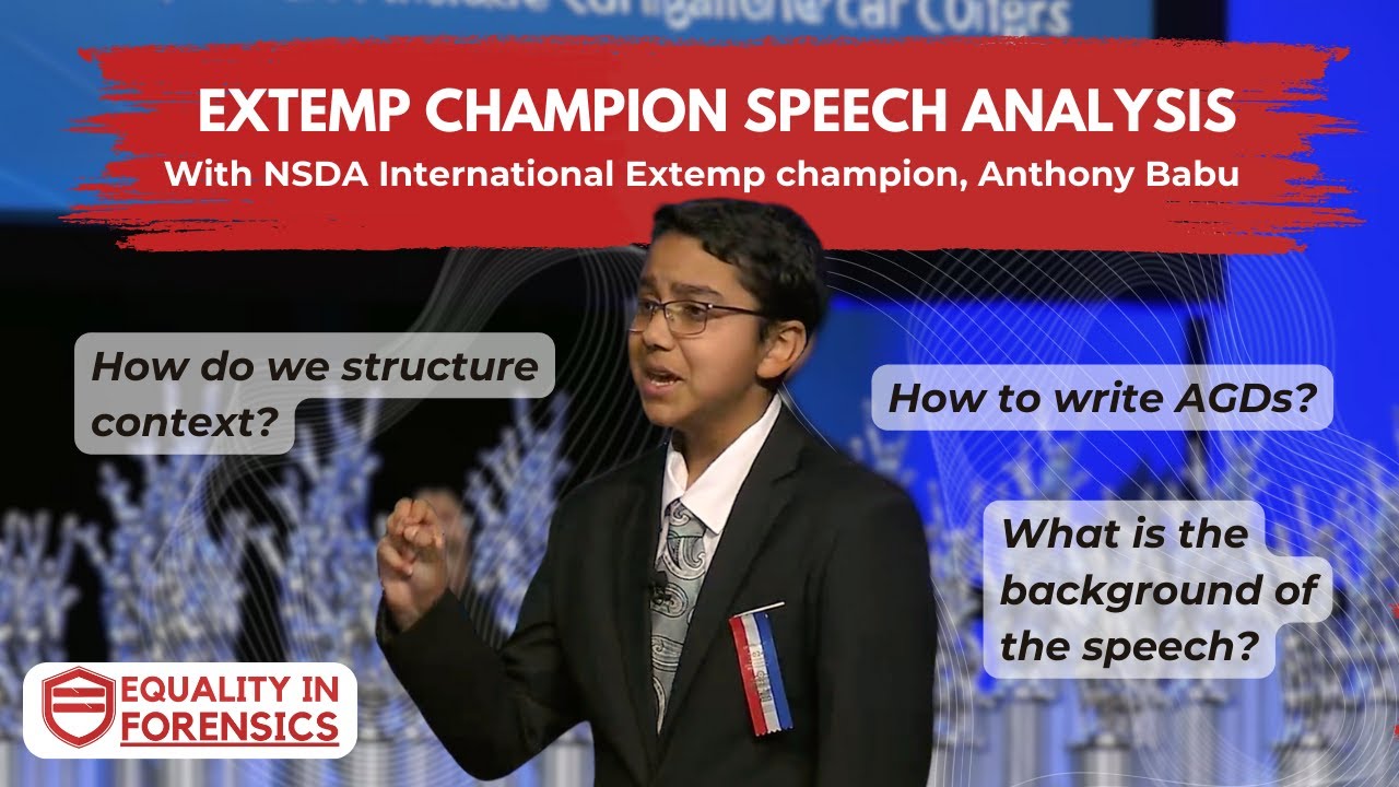 Nationals Final Round International Extemp Speech Analysis w/ Anthony Babu