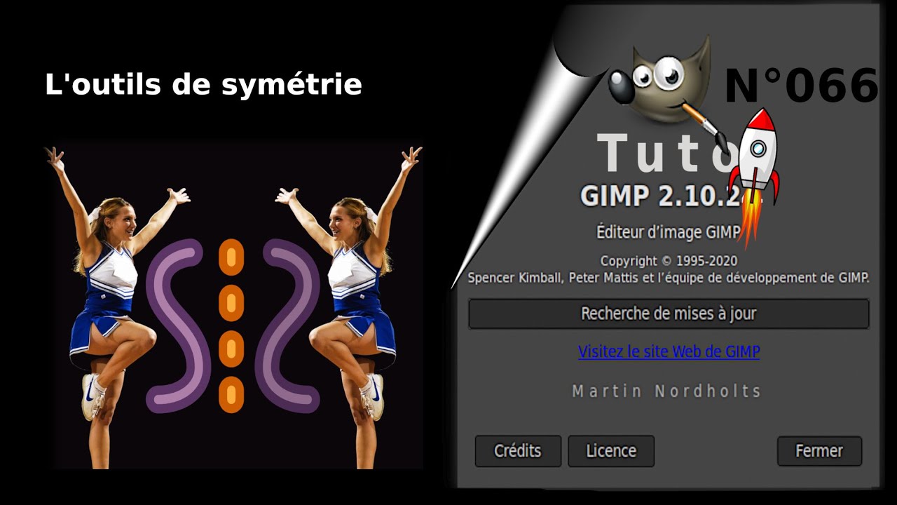 Tuto Gimp 2 10 pour débutant – 066 – L’outil de symétrie