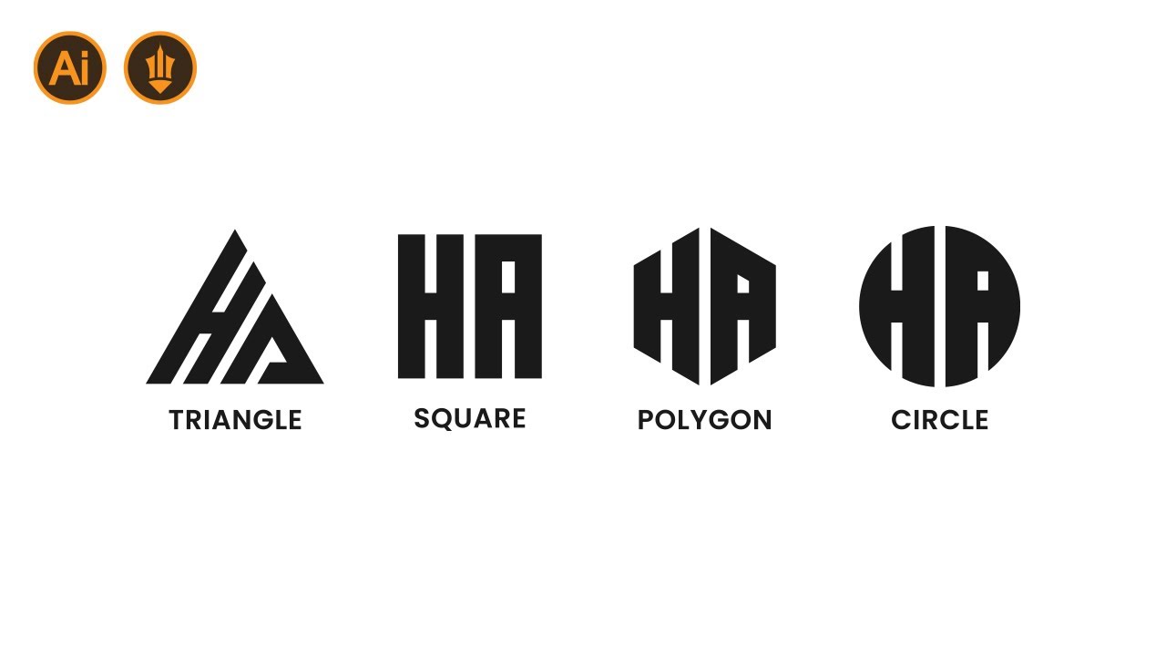 How To Design Grid Logo Same Letter In Any Shape | Grid Logo System In Illustrator | Logo Captain