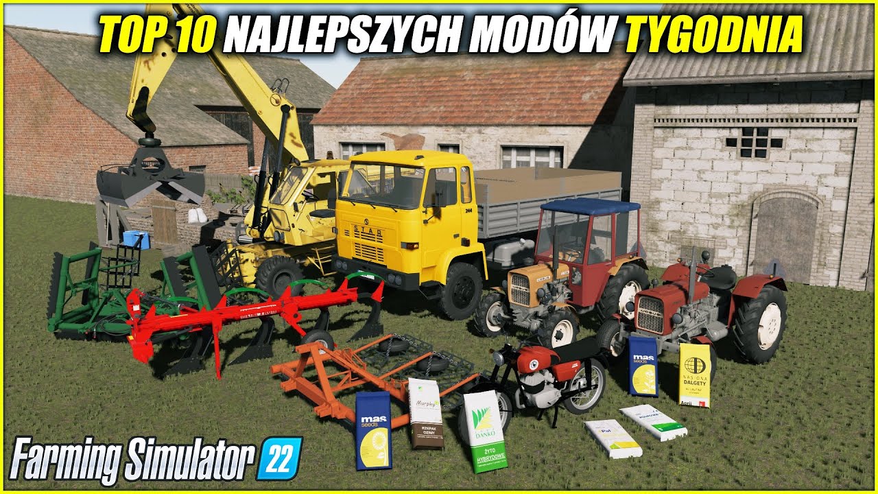 10 NAJLEPSZYCH POLSKICH MODÓW ⭐ FS 22  *Ursus C-330 4x4, Piękne Gospodarstwo, Star 244, Budynki*
