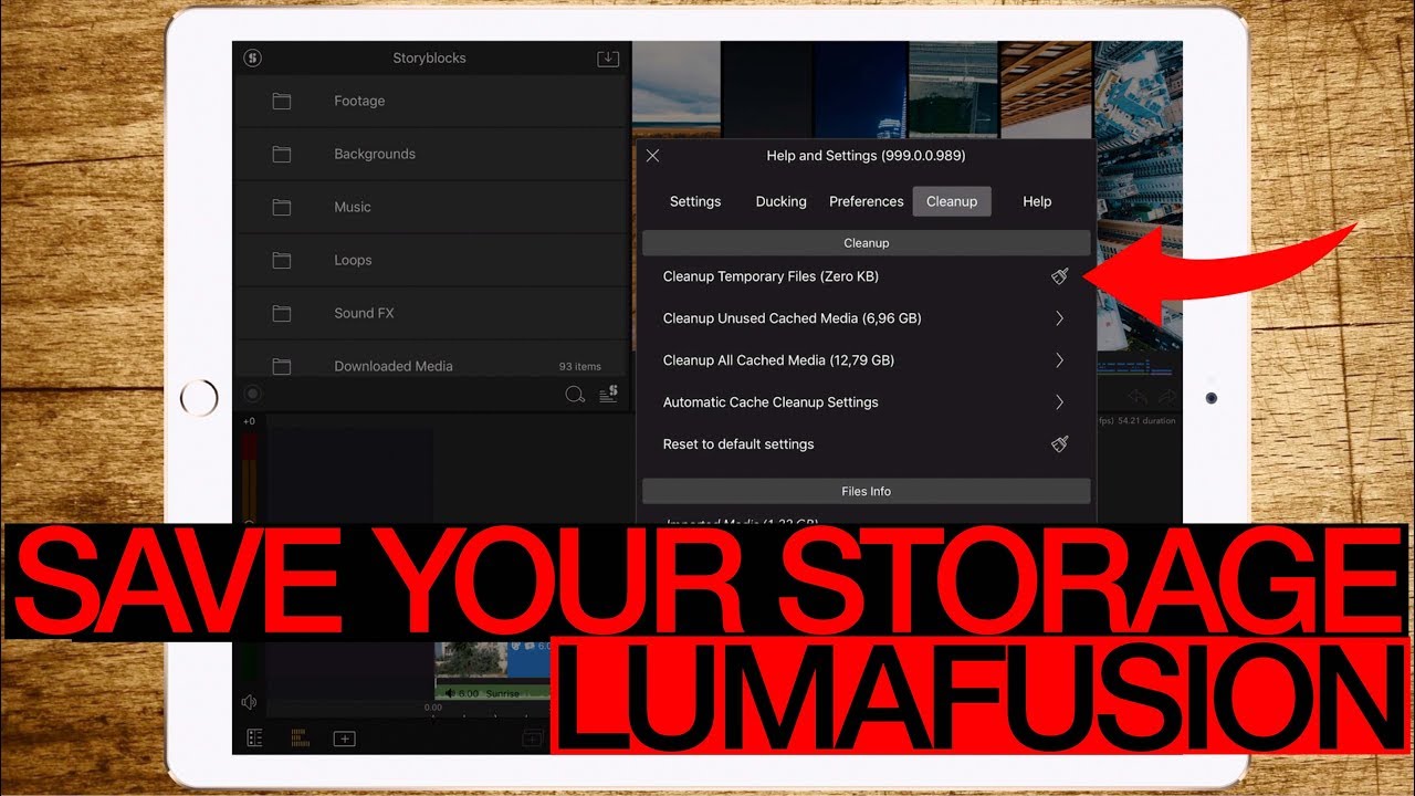 SAVE STORAGE on your iPad - Deleting Cache in Lumafusion -  LumaFusion How to Tutorial