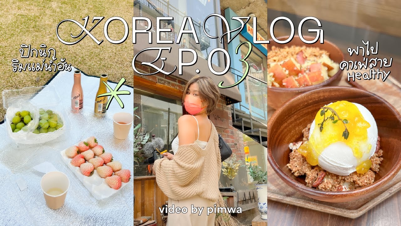 Seoul Healthy Cafe Vlog☕Picnic at Han River | Pimwa In Korea