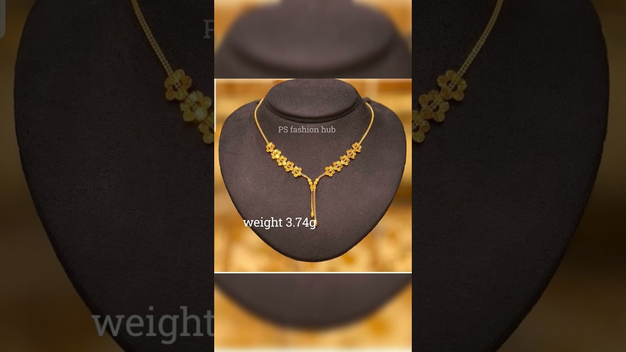 #shorts #gold necklace designs #latest light weight necklace 🥰🥰
