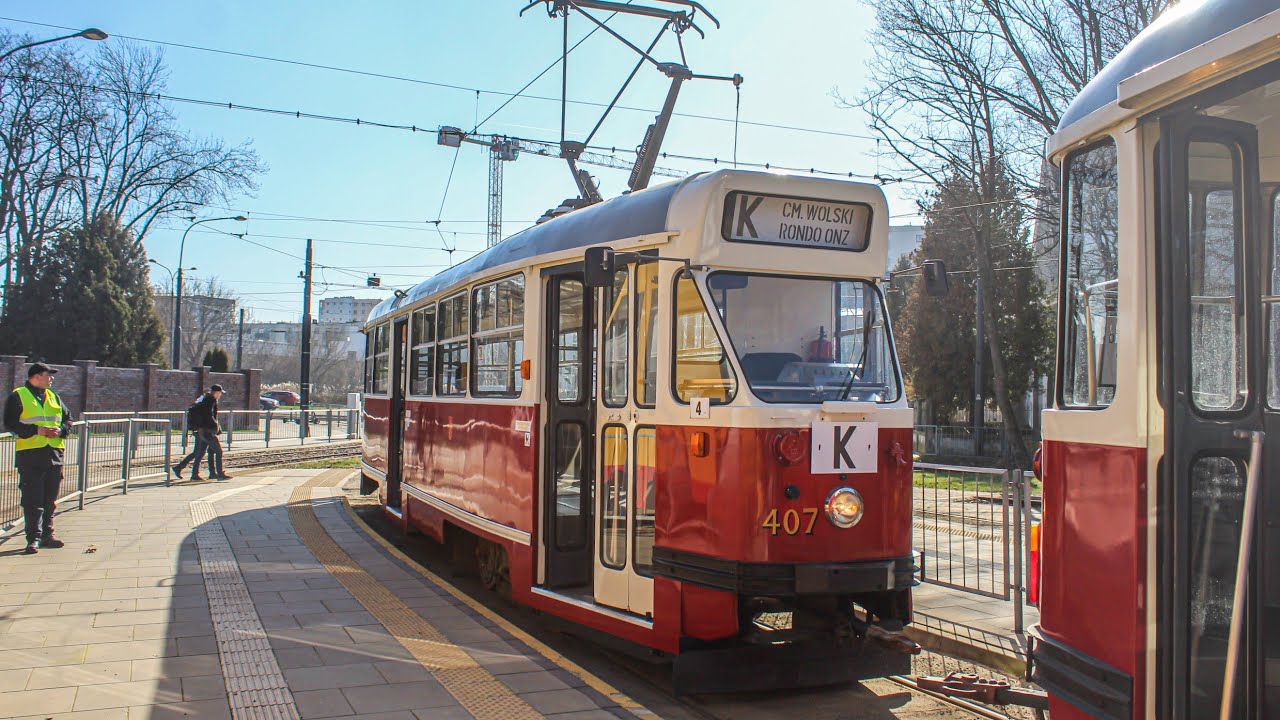Przejazd [Tram Front View] [前面展望]: Konstal 13N #407 Tramwaje Warszawskie - Parada Tramwajów