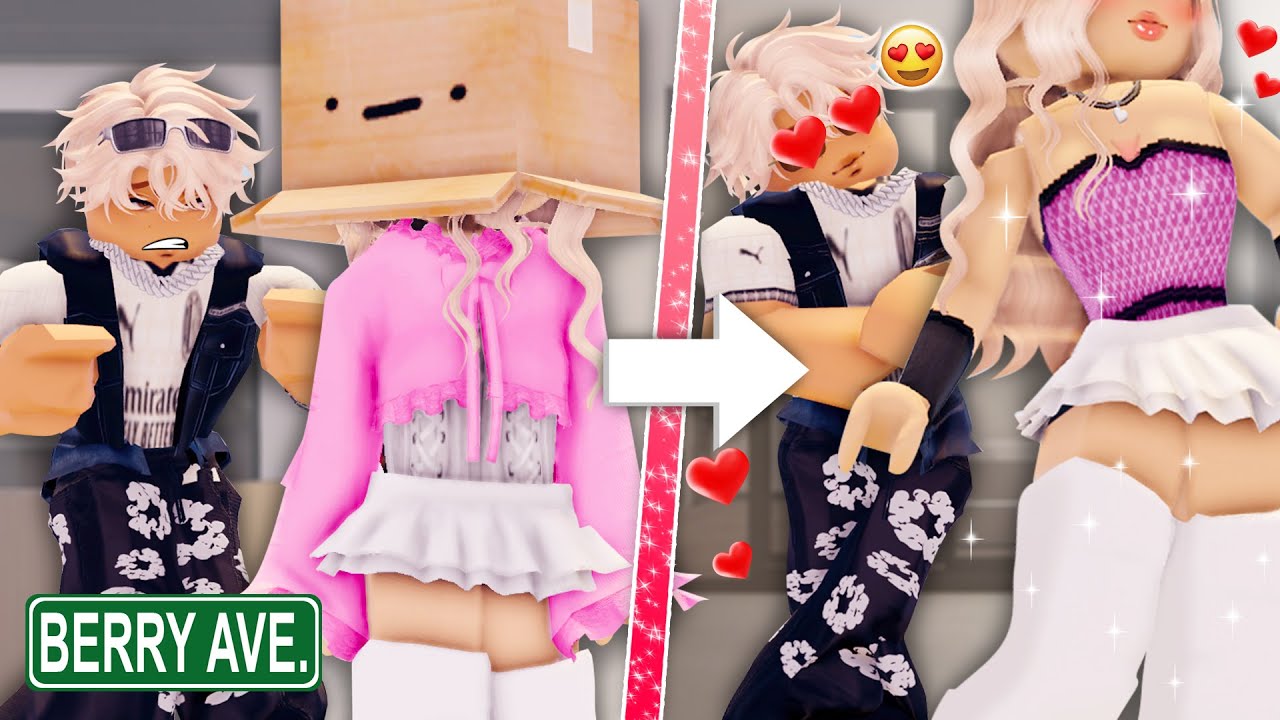 Pretty Girl in a Box Won’t Show Her Face in School, Until... (Berry AVENUE RP)