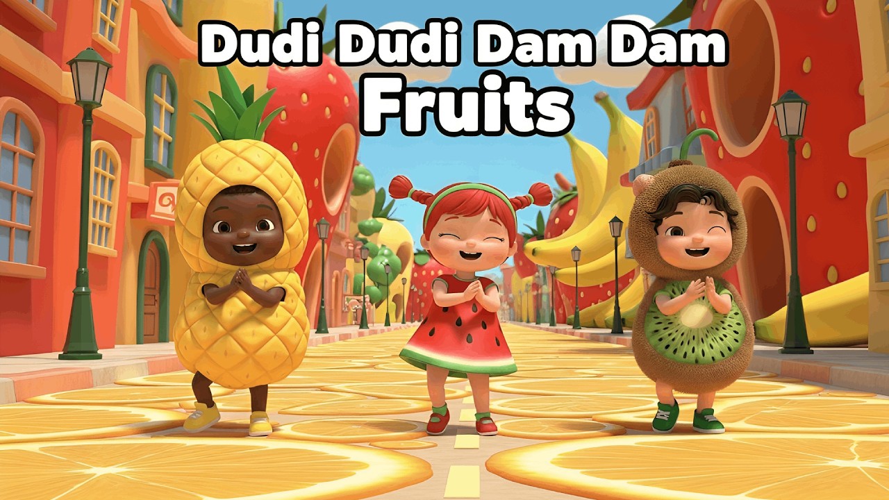Dudi Dudi Dam Dam Fruits | Fun Kids Dance Song | Learn About Healthy Food