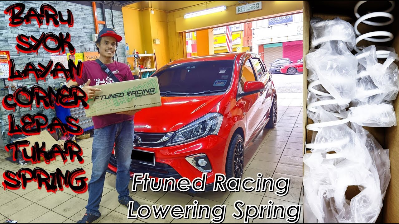 Myvi G3 Tukar Spring Sport Ftuned | Myvi Merah
