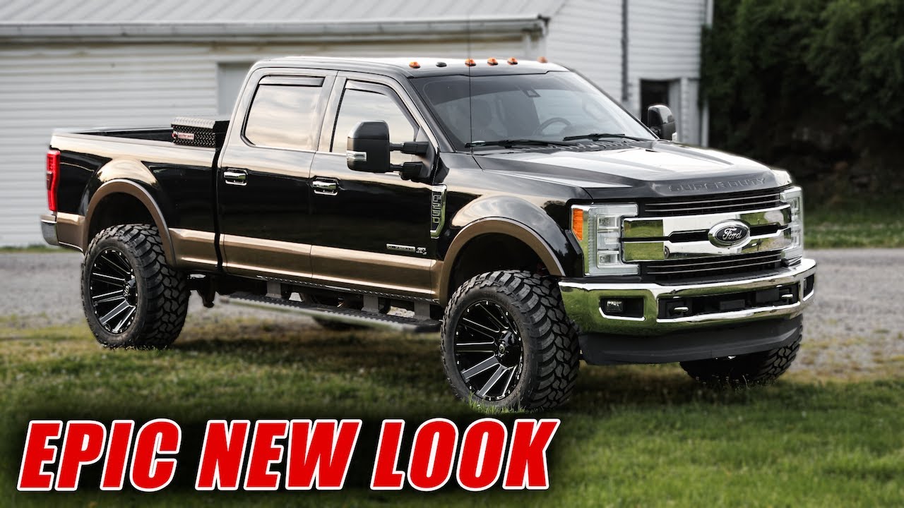 Ford F250 Powerstroke Gets Leveling Kit and 22x12s w/ 37