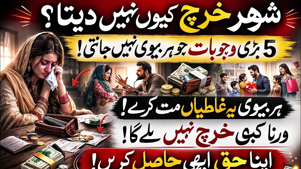 Shohar Kharch Kyun Nahi Deta? 😢 5 Bari Ghaltiyan Jo Har Biwi Karti Hai | Apna Haq Kaise Hasil Karein