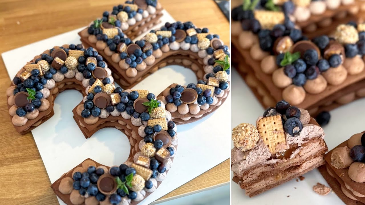 CSOKIS SZÁMTORTA🍫🔢 NUMBER CAKE - BebePiskóta
